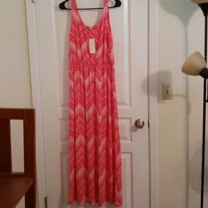 Sonoma Pink and white maxi dress